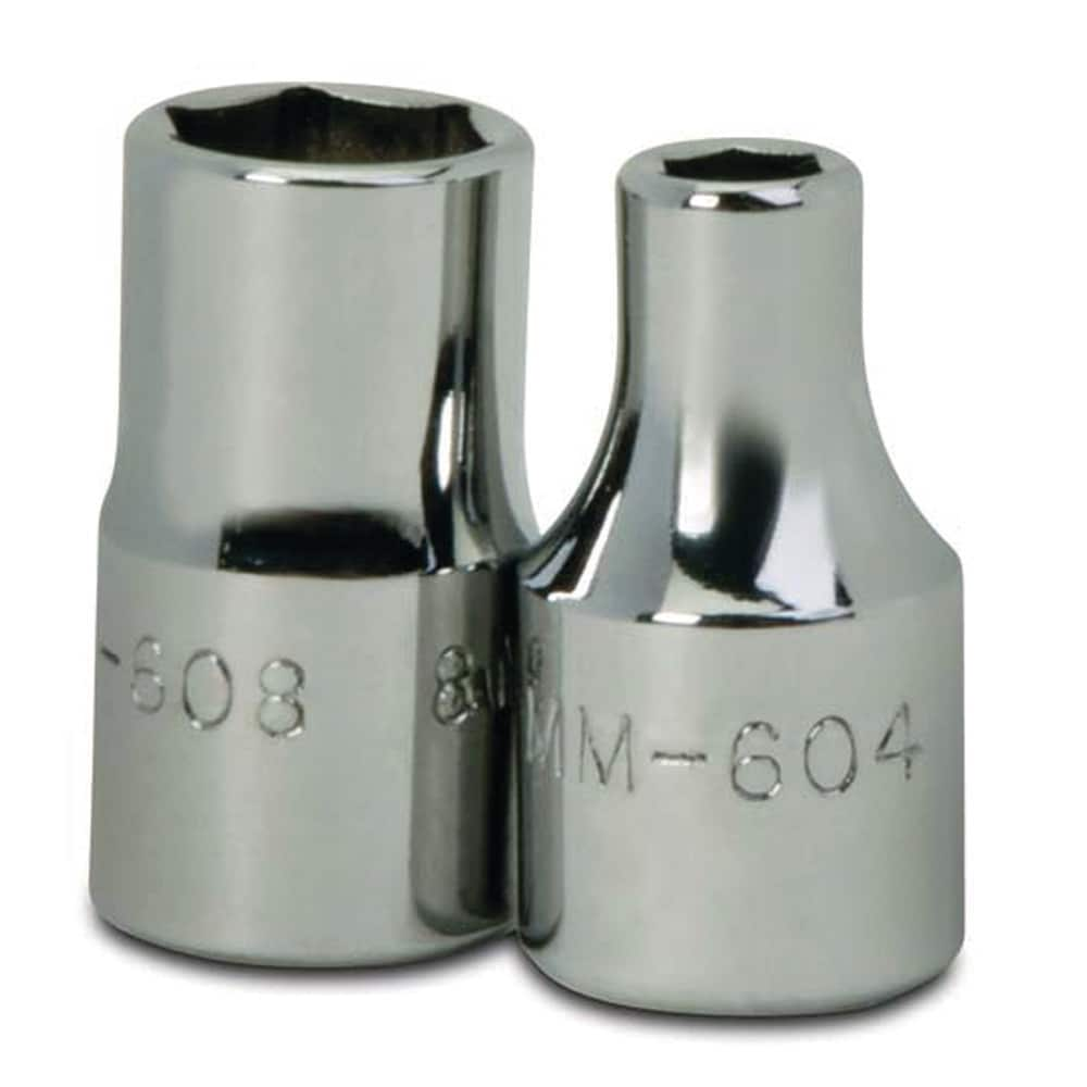 Standard  Hand Socket: 1/4" Drive, 12.00 mm Socket, 6-Point