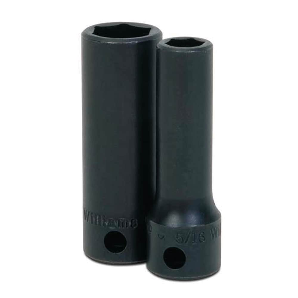 Impact Socket: 3/8" Drive, 7/8" Socket, Hex Drive