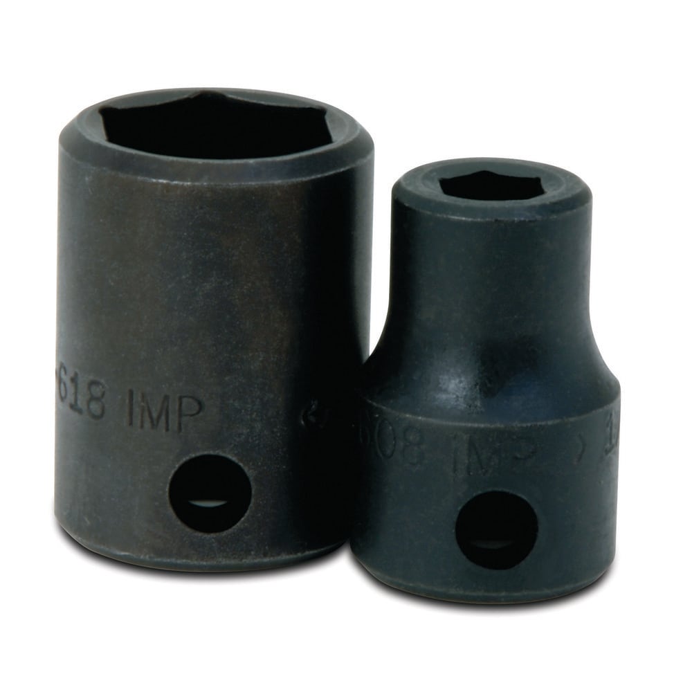 Impact Socket: 1/2" Drive, 1/2" Socket, Hex Drive