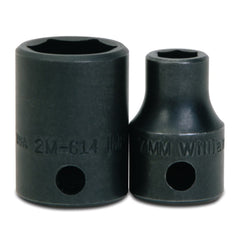 Impact Socket: 3/8" Drive, 12 mm Socket, Hex Drive