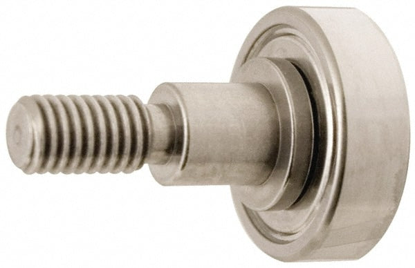 Plain Cam Follower: 0.375" Roller Dia, 0.125" Roller Width, 0.5" Stud Dia