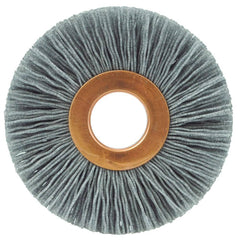 Wheel Brush: 2-1/2" Wheel Dia, 1/2" Face Width, 0.0220" Wire Dia,  Crimped