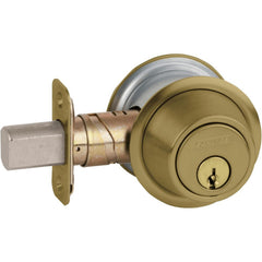 Deadbolts; Deadbolt Type: Deadbolt; Lock Type: Double Cylinder; Key Type: Schlage C; Mount Type: Through Hole; Material: Metal; Minimum Door Thickness: 1.375 in; Maximum Door Thickness: 1.875; Finish: Satin Brass