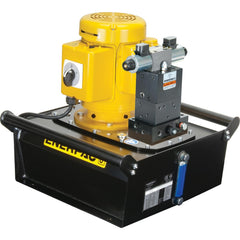 Power Hydraulic Pumps & Jacks; Type: Electric Hydraulic Pump; 1st Stage Pressure Rating: 10000; 2nd Stage Pressure Rating: 10000; Pressure Rating (psi): 10000; Oil Capacity: 5 gal; Actuation: Double Acting; Cylinder Operating Function: Advance, Hold and R