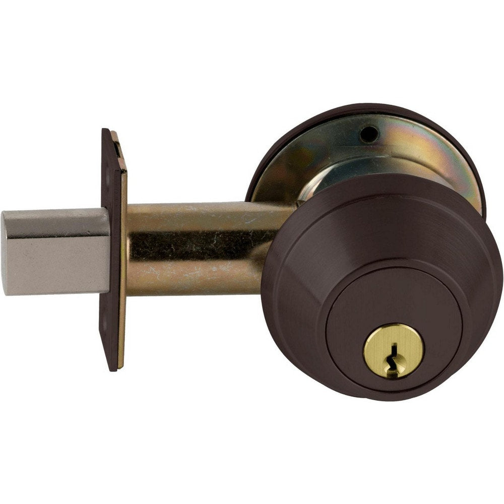 Deadbolts; Deadbolt Type: Deadbolt; Lock Type: Single Cylinder; Key Type: Schlage C; Mount Type: Through Hole; Material: Metal; Minimum Door Thickness: 1.625 in; Maximum Door Thickness: 2; Finish: Antique Bronze