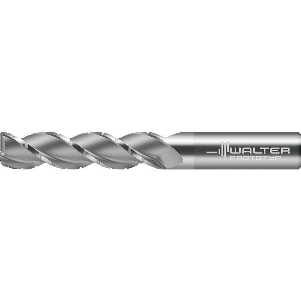 Corner Radius End Mill: 3/4" Dia, 2-1/4" LOC, 0.1200" Radius, 3 Flute, Solid Carbide