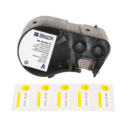 Labels, Ribbons & Tapes; Application: Label Printer Cartridge; Type: Label Printer Cartridge; Color Family: Yellow; Color: Black on Yellow, White