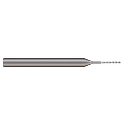 Micro Drill Bit: 0.0236" Dia, 130 deg, Solid Carbide