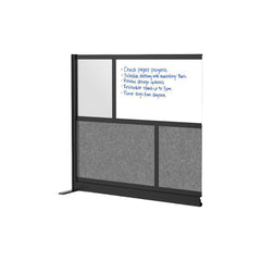 Office Cubicle Partitions; Office Cubicle Partition Type: Modular Wall Room Divider; Color: Gray, Black, Frosted; Material: Aluminum; Mount Type: Freestanding; Height (Inch): 48; Width (Inch): 53; Thickness (Inch): 1-3/4