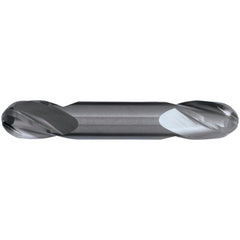 Ball End Mill: 1/2" Dia, 1" LOC, 4 Flute, High Speed Steel