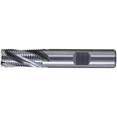 Roughing End Mill: 1" Dia, 4 Flute, Fine Pitch, Single End, Solid Carbide