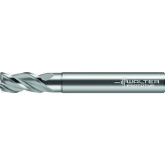 Corner Radius End Mill: 1" Dia, 1-1/2" LOC, 0.0300" Radius, 3 Flute, Solid Carbide