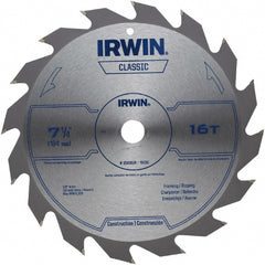 Wet & Dry Cut Saw Blade: 7-1/4" Dia, 5/8" Arbor Hole, 16 Teeth