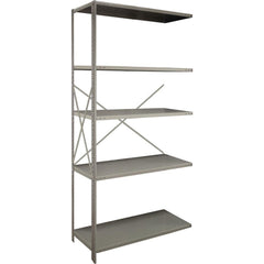 Steel Shelving; Shelf Type: Open Beaded Post Adder; Starter or Add-On: Add-On; Adjustment Type: Clip; Boltless: Yes; Shelf Capacity: 500; Mount Type: Floor