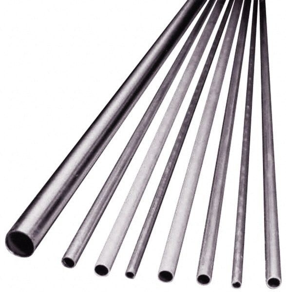 Aluminum Round Tubes; Material: Aluminum; Outside Diameter (Inch): 0.281 in; 9/32; Inside Diameter: 0.253 in; Inside Diameter (Inch): 0.253 in; Wall Thickness (Decimal Inch): 0.014 in; Length (Inch): 12 in; Alloy Type: 3003; Inside Diameter (Decimal Inch)