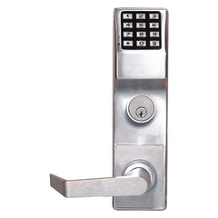 Lever Locksets; Lockset Type: Rim Exit Trim with Keypad; Key Type: Conventional; Back Set: 2-3/4; Cylinder Type: Conventional; Material: Metal; Door Thickness: 1 3/8 - 1 3/4; Finish: Satin Chrome