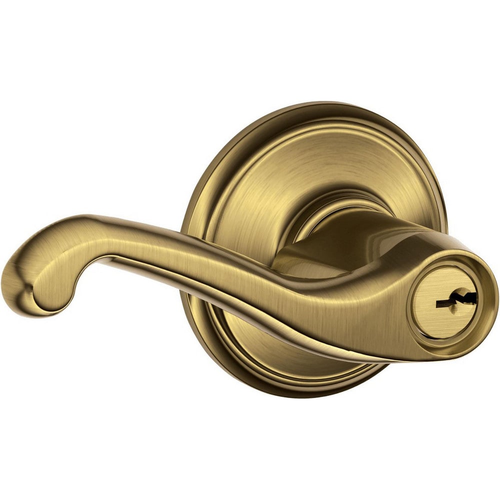 Lever Locksets; Lockset Type: Tubular Lock; Key Type: Schlage C; Back Set: 2-3/8 & 2-3/4; Cylinder Type: Schlage C Keyway; Material: Metal; Door Thickness: 1 3/8 - 1 3/4; Finish: Satin Brass