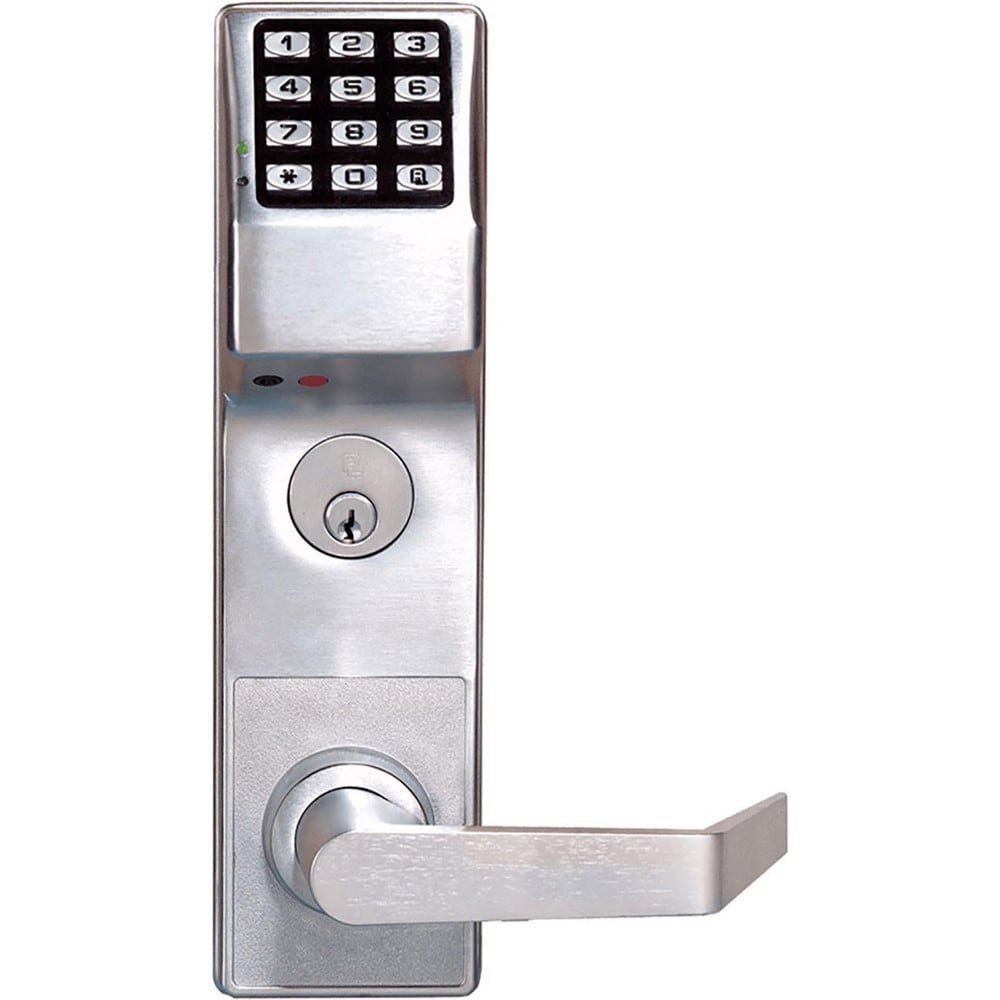 Lever Locksets; Lockset Type: Rim Exit Trim with Prox Keypad; Key Type: Conventional; Back Set: 2-3/4; Cylinder Type: Conventional; Material: Metal; Door Thickness: 1 3/8 - 1 3/4; Finish: Satin Chrome