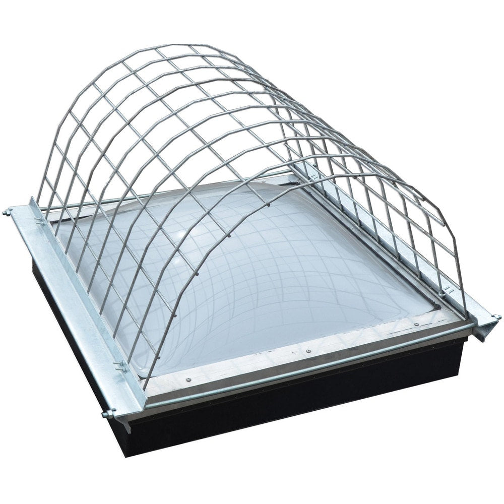 Skylight Guards; Shape: Rectangle; Material: Galvanized Steel; Color: Silver; Height (Inch): 24; Length (Inch): 48; Width (Inch): 40; Load Rating (Lb.): 400; Standards: Osha Compliant With Third-Party Certification