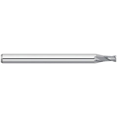 Corner Radius End Mill: 3/32" Dia, 9/64" LOC, 0.0100" Radius, 2 Flute, Solid Carbide