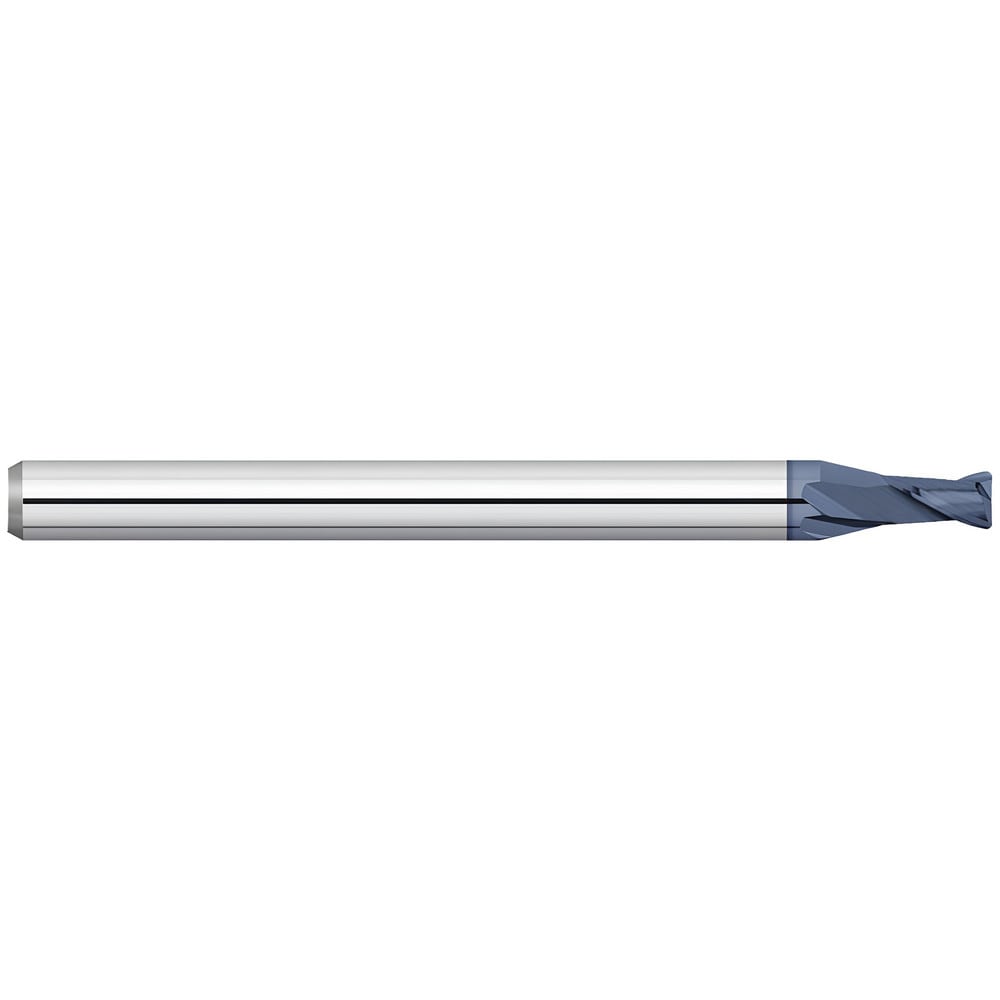 Corner Radius End Mill: 3/32" Dia, 9/64" LOC, 0.0050" Radius, 2 Flute, Solid Carbide