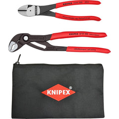 Plier Sets; Plier Type Included: Cobra Water Pump Pliers, Diagonal Cutters; Container Type: None; Handle Material: Plastic, Non-Slip Plastic; Includes: 74 01 200, 87 01 250, keeper pouch; Insulated: No; Tether Style: Not Tether Capable