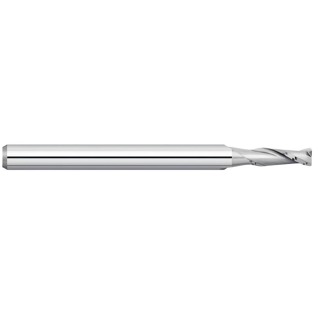 Corner Radius End Mill: 0.1000" Dia, 0.3" LOC, 0.0150" Radius, 2 Flute, Solid Carbide