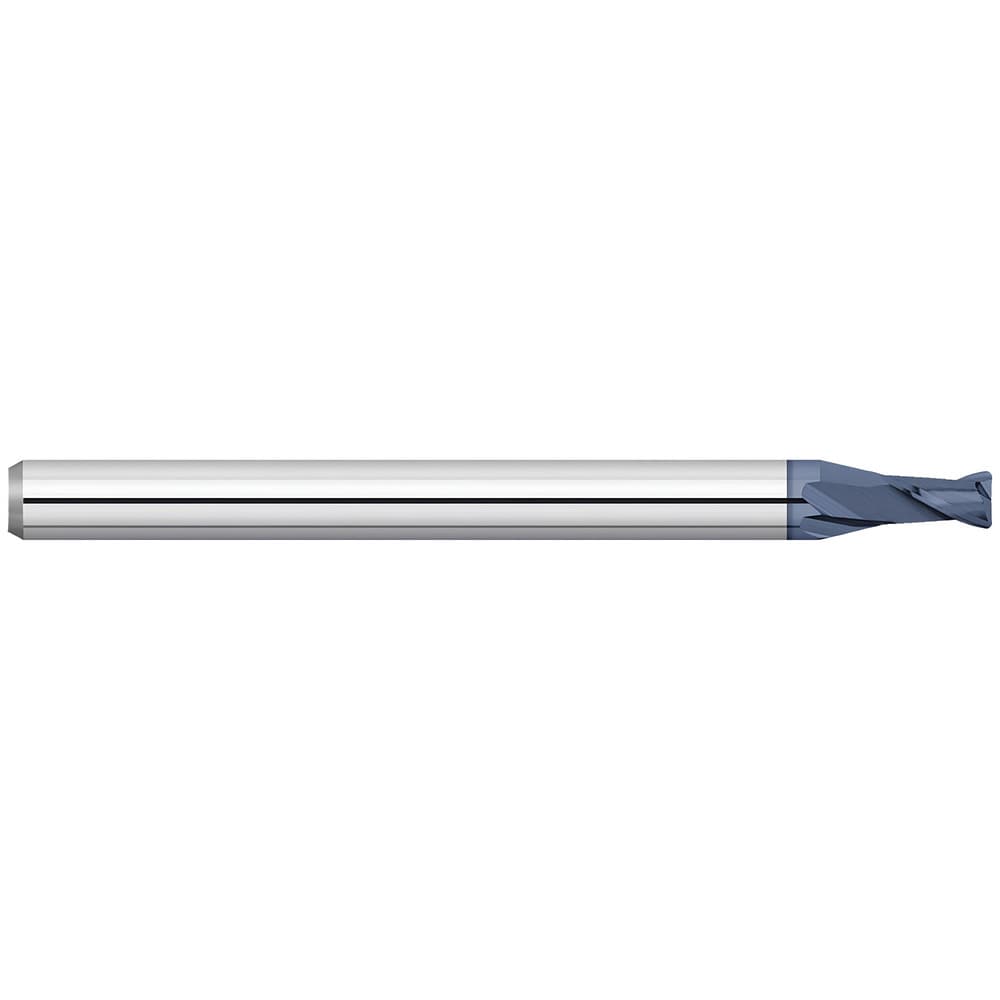 Corner Radius End Mill: 0.0500" Dia, 0.15" LOC, 0.0100" Radius, 2 Flute, Solid Carbide