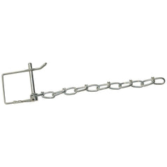 Safety Pins; Pin Type: Single Wire Tab Lock; Usable Length (Inch): .25; Pin Diameter: 0.25; Overall Length: 8 in; Material: Carbon Steel; Finish: Zinc