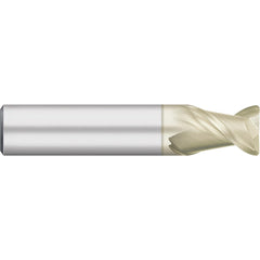 Corner Radius End Mill: 1/4" Dia, 1/2" LOC, 0.0150" Radius, 2 Flute, Solid Carbide