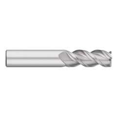 Corner Radius End Mill: 5/16" Dia, 13/16" LOC, 0.0200" Radius, 3 Flute, Solid Carbide