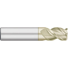 Corner Radius End Mill: 1/8" Dia, 1/4" LOC, 0.0300" Radius, 3 Flute, Solid Carbide