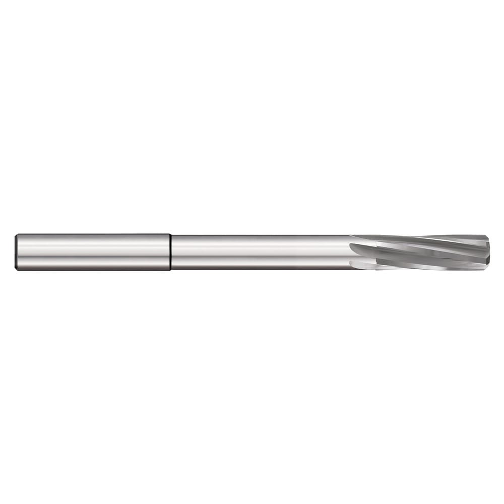 Chucking Reamer: 9/32" Dia, 3-1/4" OAL, 1-1/8" Flute Length, Straight-Cylindrical Shank, Solid Carbide