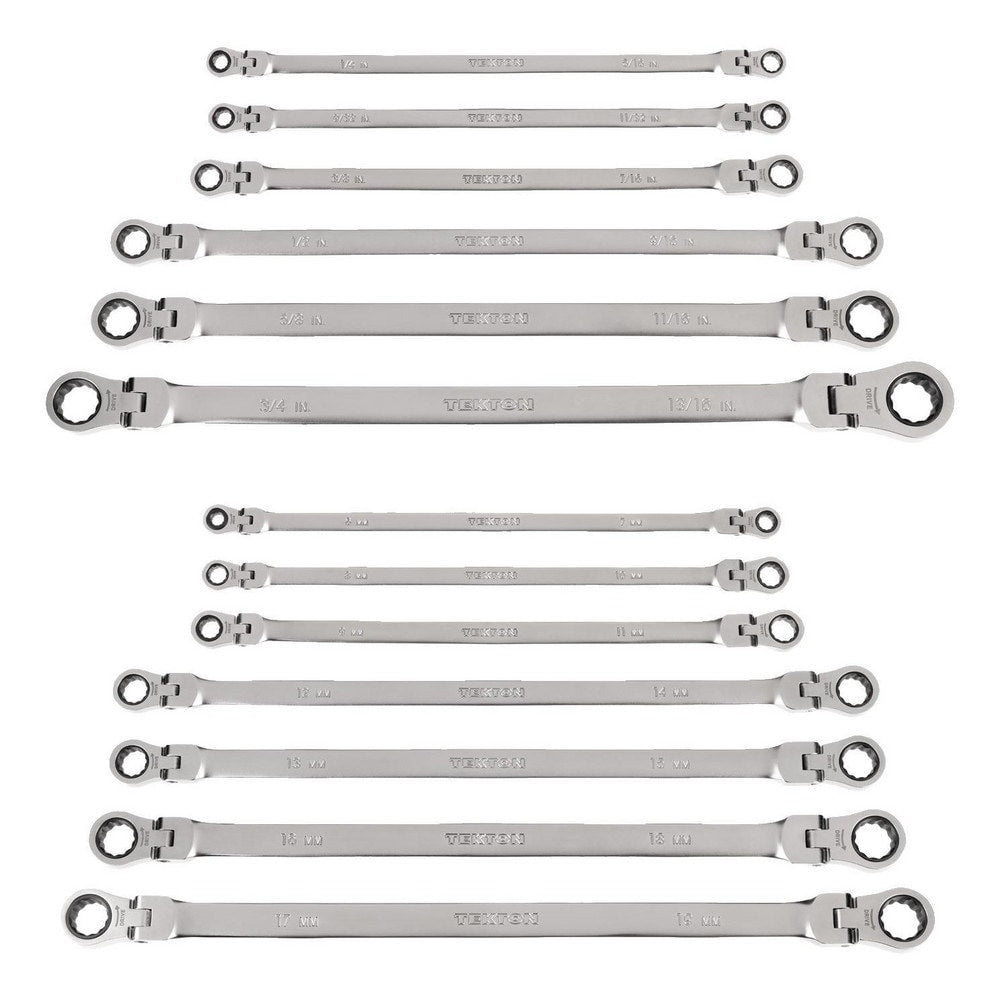 Ratchet Set: 13 Pc, Inch & Metric