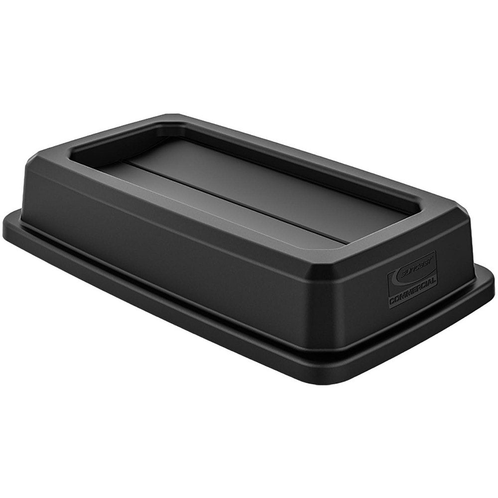 Trash Can & Recycling Container Lids; Lid Type: Swing; Lid Shape: Rectangle; Container Shape: Rectangle; Compatible Container Capacity: 23; Color: Black; Brand Compatibility: Suncast Commercial; Material: HDPE; For Use With: Suncast 23 Gallon Trash Cans