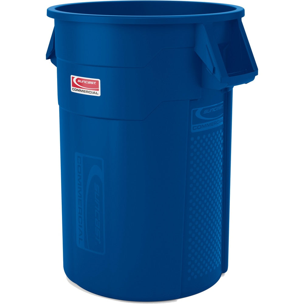 Trash Cans & Recycling Containers; Type: Utility; Container Capacity: 44; Container Shape: Round; Lid Type: None; Container Material: HDPE; Color: Blue; Material: HDPE