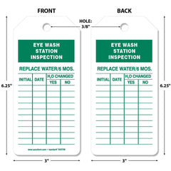 Inspection Tag: Rectangle, 6-1/4" High, Synthetic Paper, "Blank"