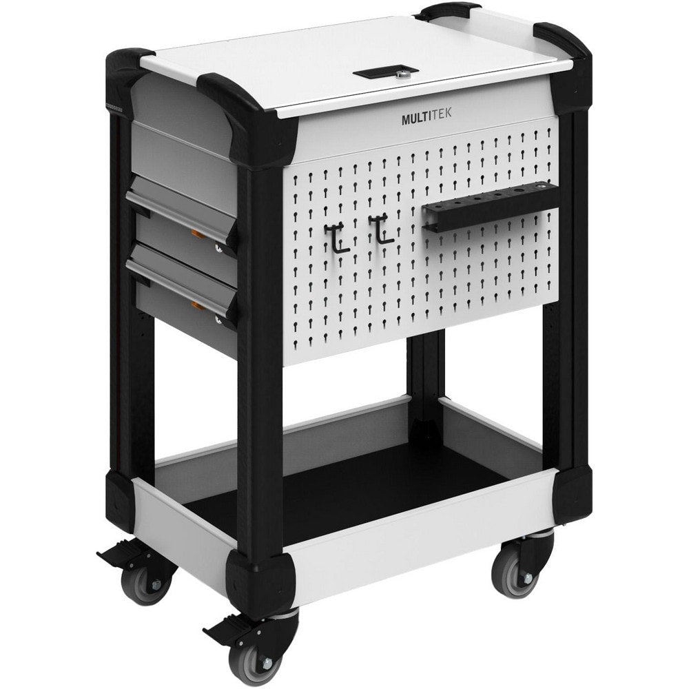 Utility Utility Cart: 25" Long, 25" Wide, 600 lb Capacity, White