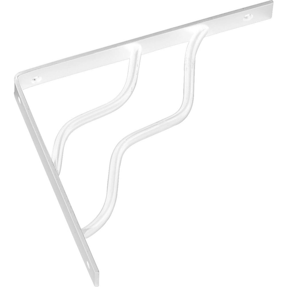 Brackets; Bracket Type: Shelf Bracket; Mount Type: Screw-On; Length (Inch): 7.04 in; Bracket Material: Steel; Load Capacity: 25; Overall Width: 0.79 in; Finish: White