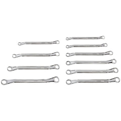 Offset Box End Wrench Set: 12 Pc, Inch & Metric