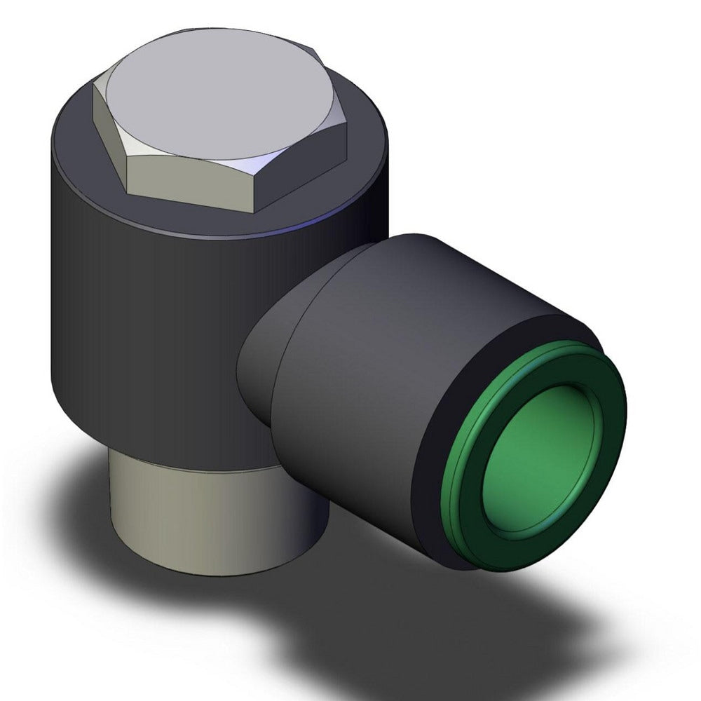 Pneumatic Hose Fittings & Couplings; 12MM-3/8 UNIV ML ELBOW KR FLAME RES 1-TCH FTTNG