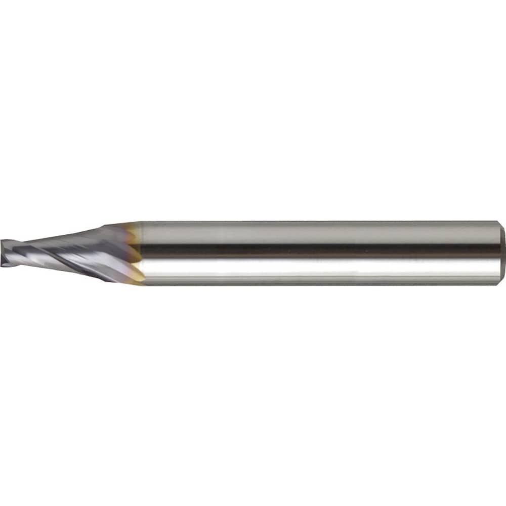 Tapered End Mill: 1 deg Angle per Side, 0.40 mm Small Dia, 1.60 mm LOC, 4 Flute, Square End