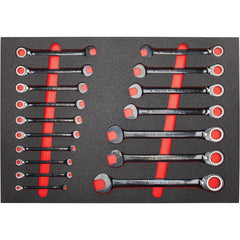 Combination Wrench Set: 22 Pc, Metric