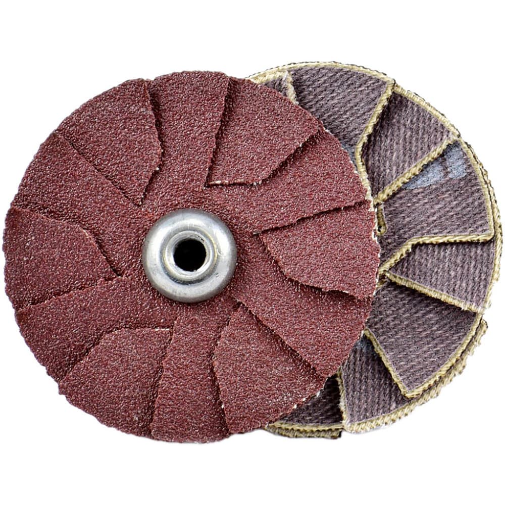 Slotted Overlap Discs; Abrasive Type: Coated; Disc Diameter (Inch): 1-1/2; Overlap Disc Type: Outward; Abrasive Material: Aluminum Oxide; Grit: 60; Eyelet Size: 8-32; Grade: Coarse