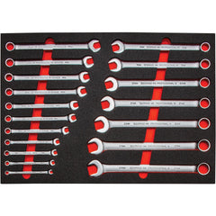 Combination Wrench Set: 18 Pc, Metric