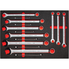 Combination Wrench Set: 15 Pc, Inch