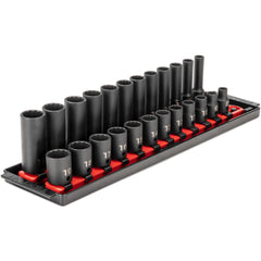 Deep Standard Impact Socket Set Socket Set: 24 Pc, 8 to 19" Socket