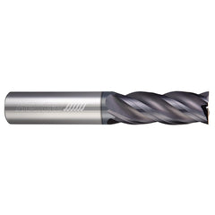 Square End Mill: 1/2" Dia, 1-5/8" LOC, 4 Flute, Solid Carbide