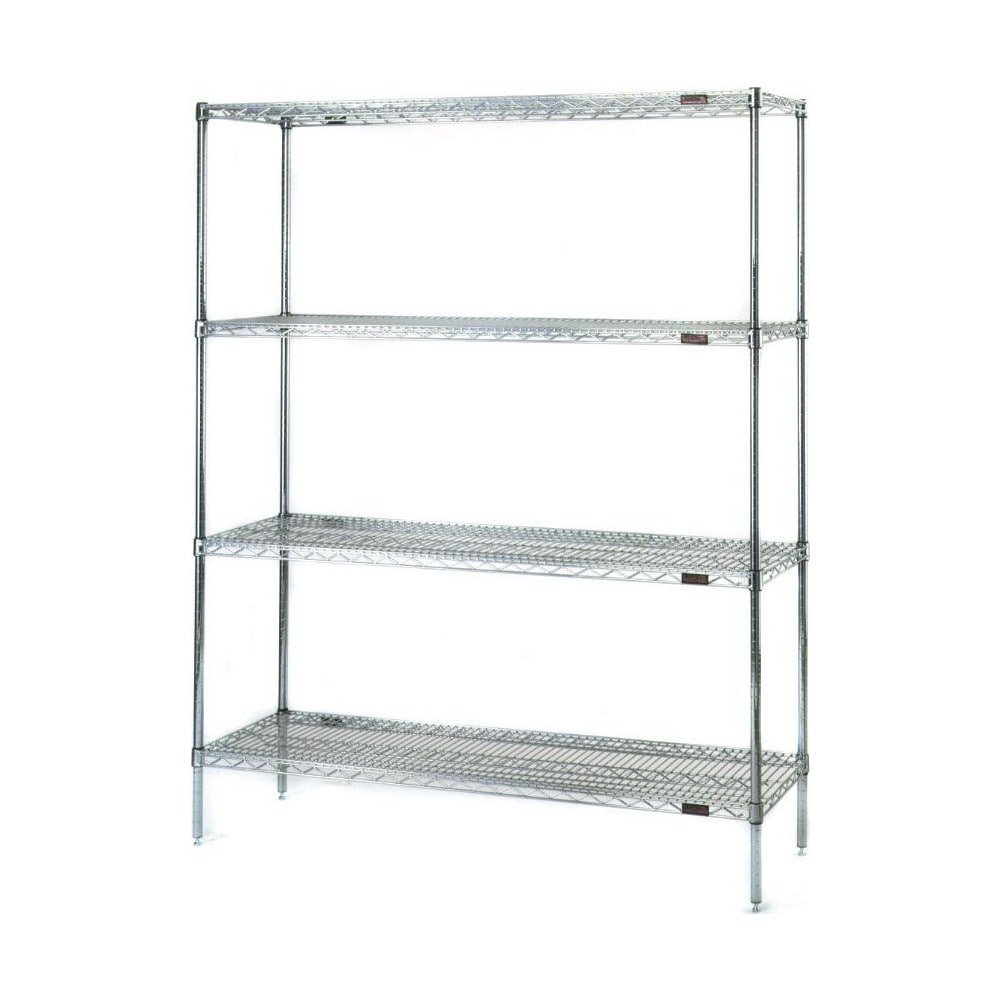 Wire Shelving; Shelving Type: Stationary Wire Shelving; Shelf Type: Adjustable; Adjustment Type: Split Sleeve; Shelf Capacity: 600; Mobility: Stationary; Depth (Inch): 18; Height (Inch): 74; Width (Inch): 72; Wire Shelving Material: Stainless Steel