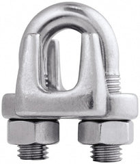 Wire Rope Grip: 1/8" Rope Dia, 316 Stainless Steel